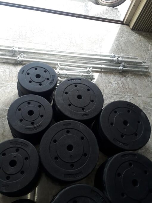 Bánh tạ nhựa đen 10kg - Hình ảnh 2