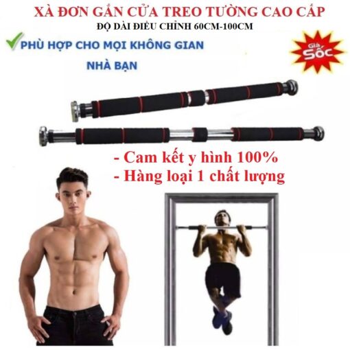 Xà đơn gắn cửa 60cm - 100cm