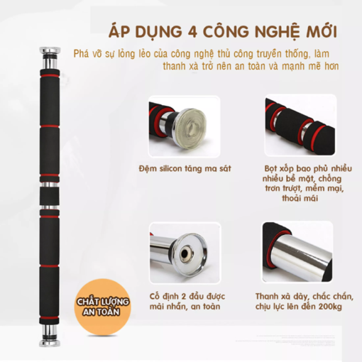 Xà đơn gắn cửa 60cm - 100cm - Hình ảnh 5