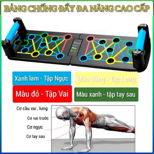 Dụng cụ hít đất, chống đẩy 16 in 1