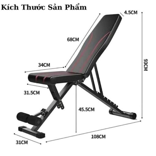 Ghế tập tạ đa năng gấp gọn HT8006 - Hình ảnh 2
